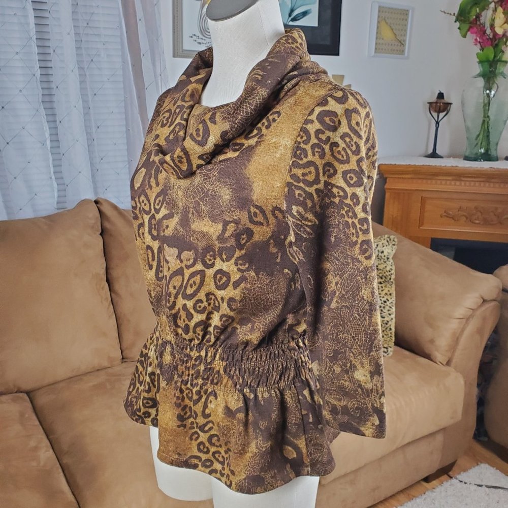 Bamboo Traders Animal Print Petite M Tunic - Picture 2 of 4